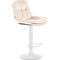 BARHOCKER Samt creme - Creme/Schwarz, Textil (46/94/54cm) - CLP