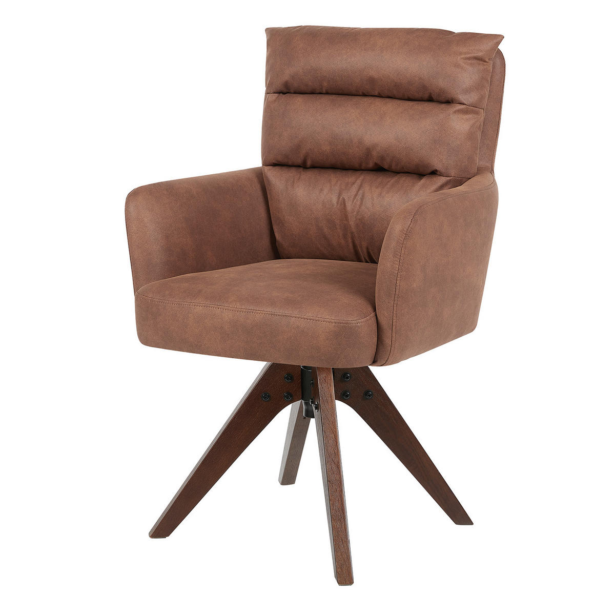 ARMLEHNSTUHL Mika-Juna 2er-Set - Nussbaumfarben/Braun, Eichenholz/Holz (59/94/66cm) - DUBI Möbel