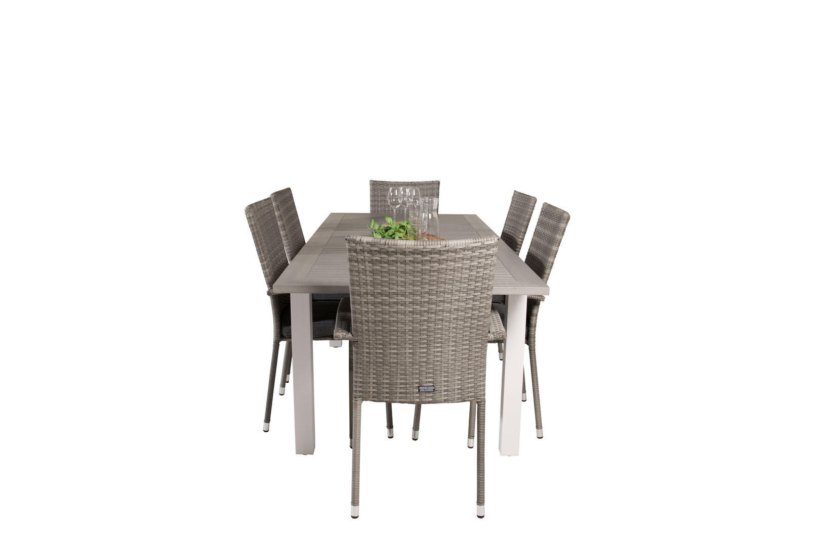 GARTENTISCHGRUPPE Grau - Grau, Holzwerkstoff - ebuy24