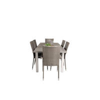 GARTENTISCHGRUPPE Grau - Grau, Holzwerkstoff - ebuy24