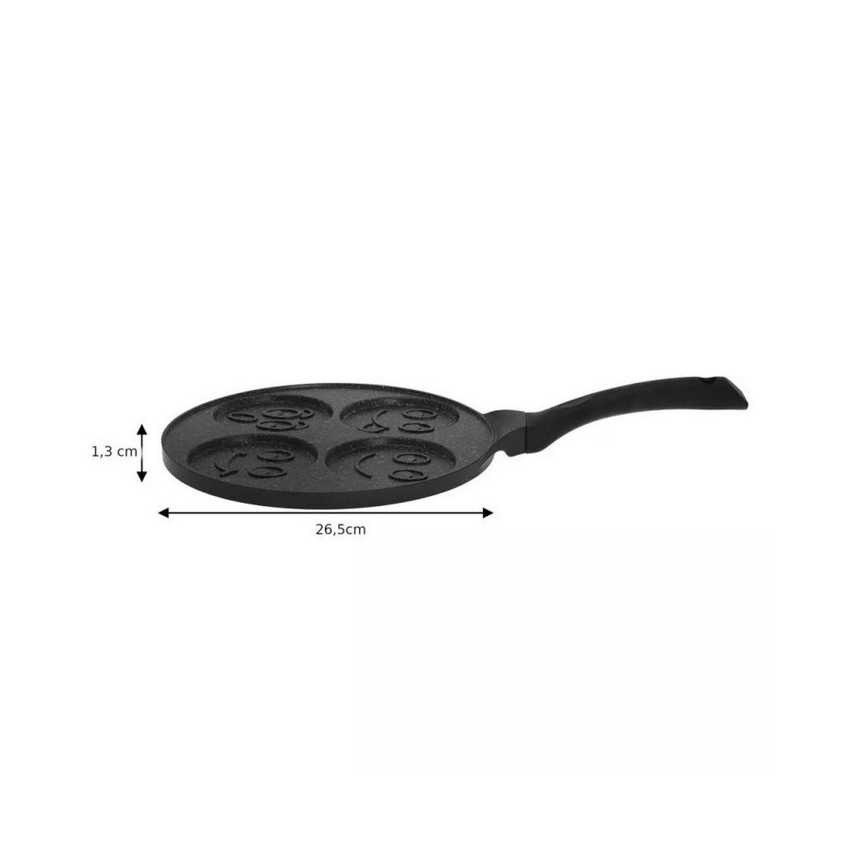 PFANNKUCHENPFANNE Graphit 26.5/26.5/1.3 cm KH1666 - Graphitfarben, Kunststoff (26.5cm) - Kinghoff 