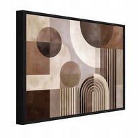 BILDER mit Rahmen Abstraktion Geometrisch Braun 60x40 cm - Multicolor, Holzwerkstoff (60/40cm) - Wallarena