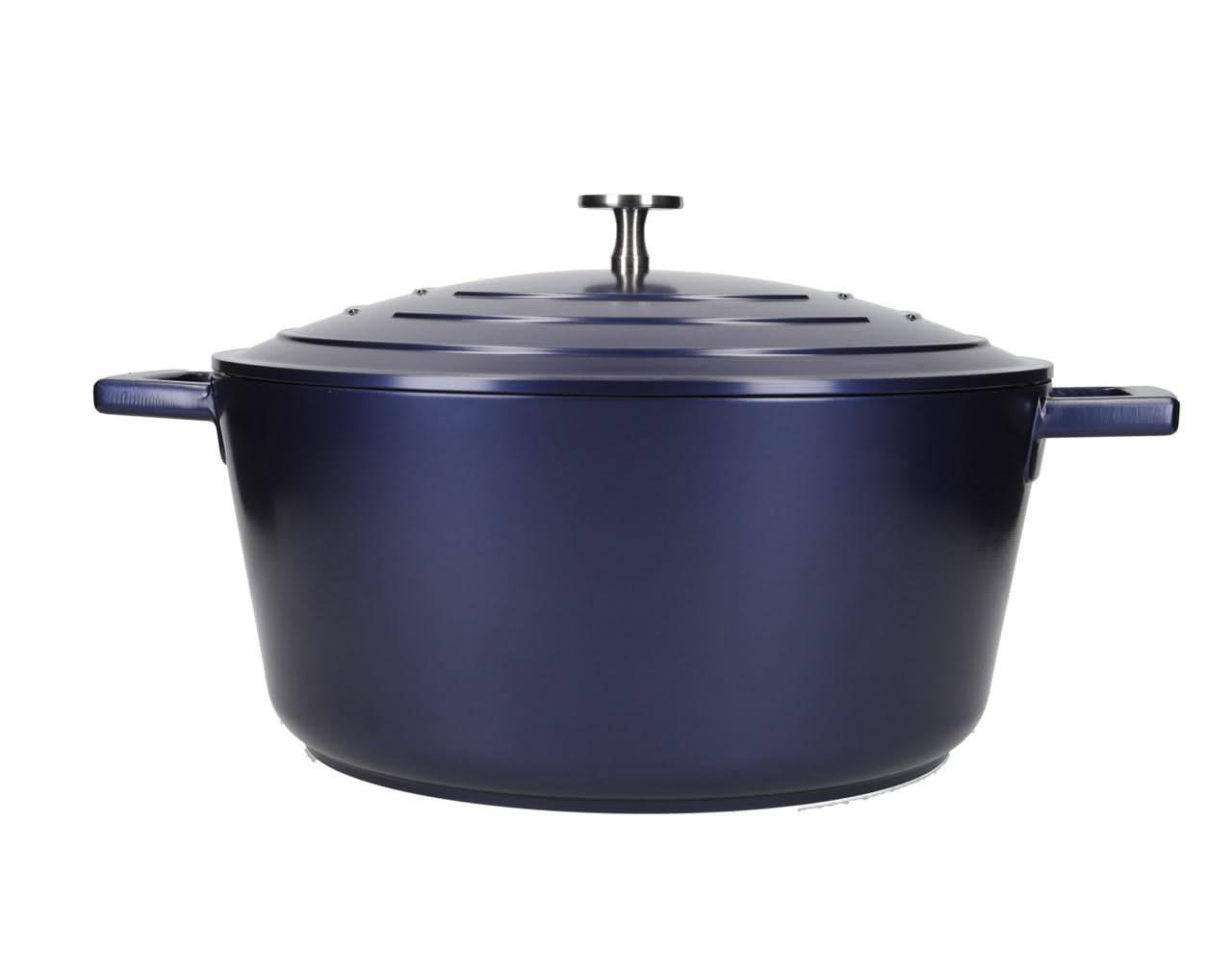 MASTERCLASS Bräter Blau - ø 28 cm / 5 liter - Standard Antihaftbeschichtung - Blau, Metall (28cm)