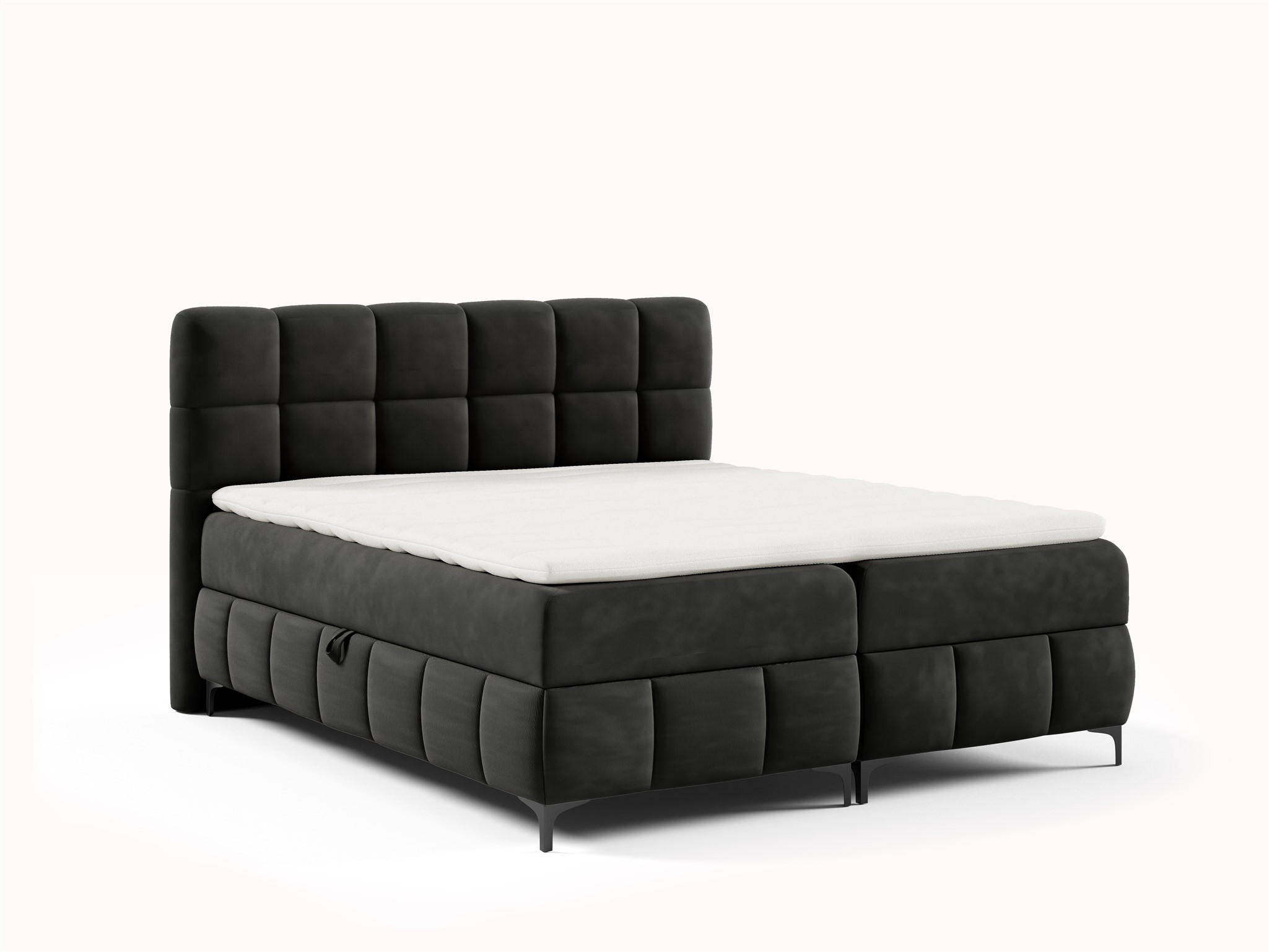 BOXBETT Sophie In Salvador - Schwarz, Holzwerkstoff/Textil (100/200cm) - Fun Möbel