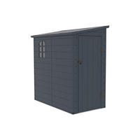 SCHREBERGARTENHAUS - 97 cm x 180 cm - Harz - Anthrazitgrau - ALBERTO - Anthrazit, Kunststoff (97/175/180cm) - Vente-Unique