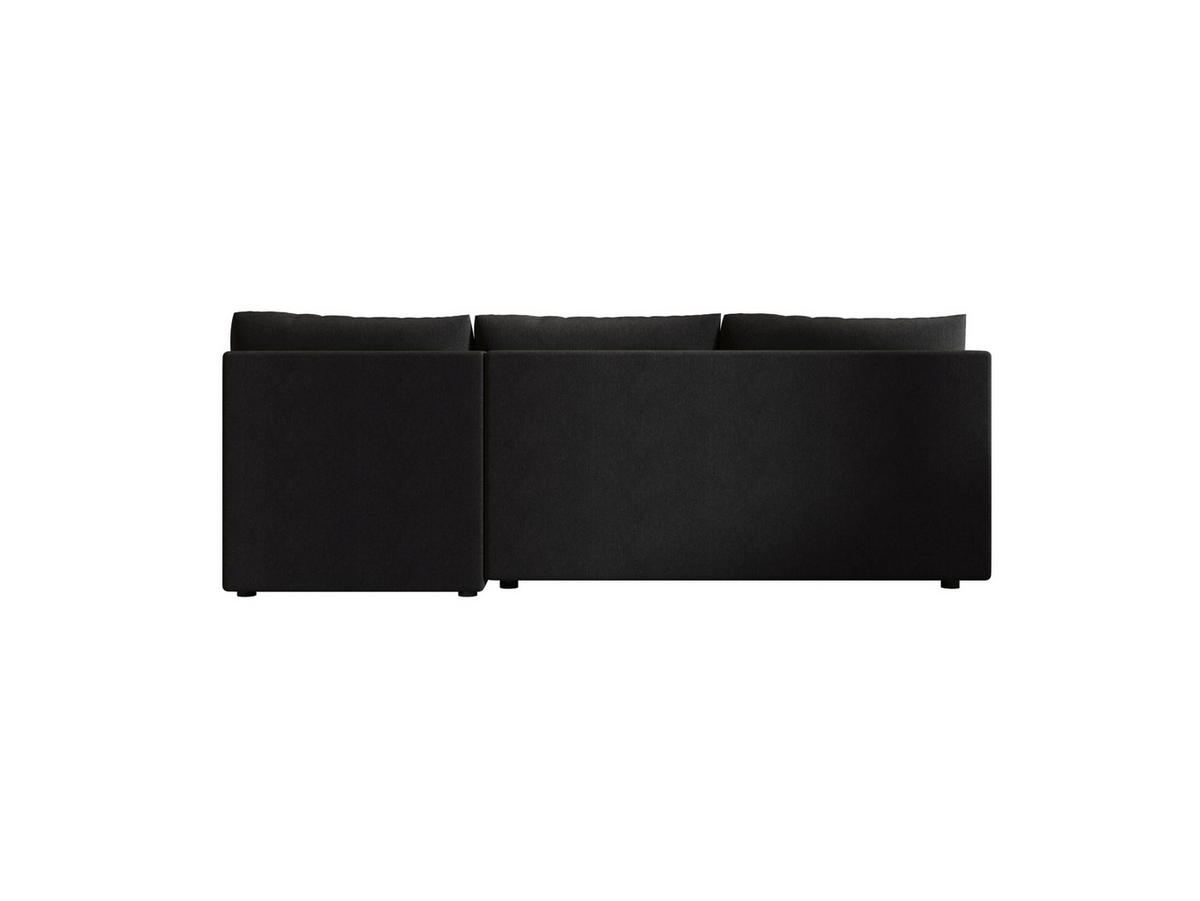 ECKSOFA MOS L Cosmic 100 Rechts mit Schlaffunktion - Schwarz, Textil (200/143cm) - Bedante