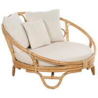 SONNENINSEL Rattan natürlich Auflagen beige ROSSANO - Beige/Naturfarben, Naturmaterialien (112/71/110cm)