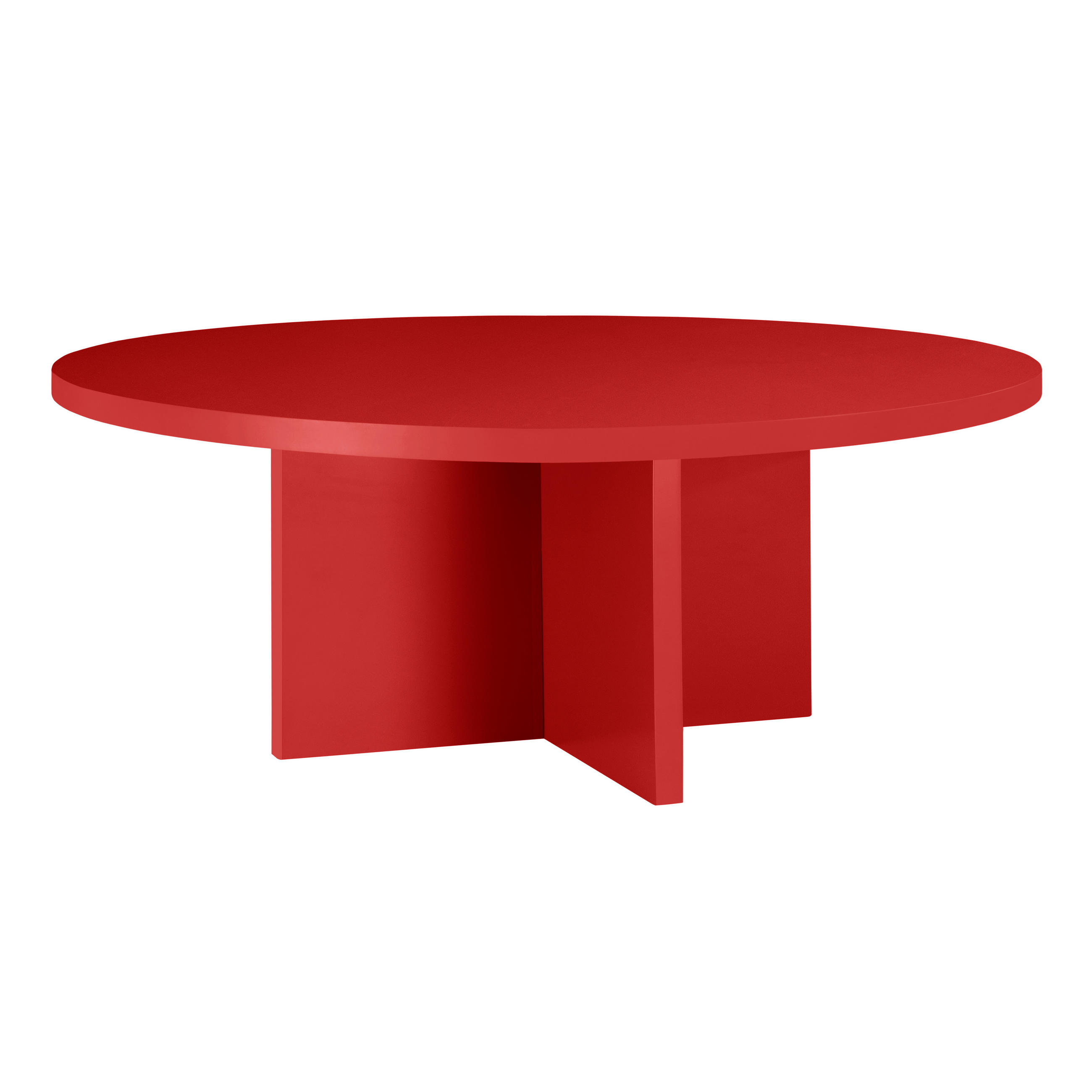 COUCHTISCH Runder, mit laminiertem 3 cm stark, Rot Llama, 100 cm - Rot, Holzwerkstoff (100/100/42cm) - RNT By Really Nice Things