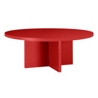 COUCHTISCH Runder, mit laminiertem 3 cm stark, Rot Llama, 100 cm - Rot, Holzwerkstoff (100/100/42cm) - RNT By Really Nice Things