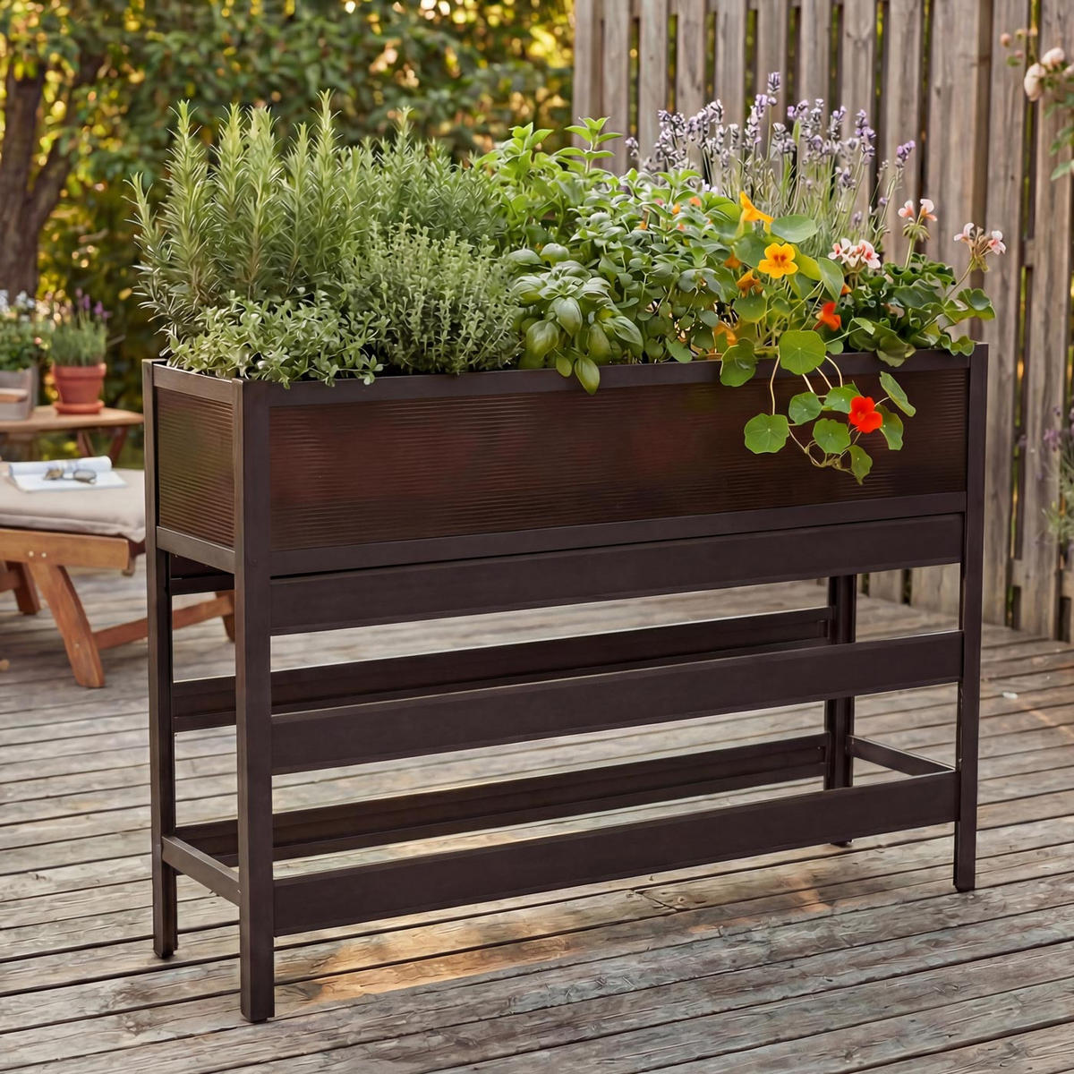 HOCHBEET Braun - Braun, Metall (120/82/30cm) - MCW