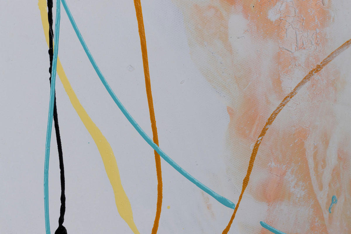ACRYLBILD HANDGEMALT 100/75 cm - Weiß, Holz/Textil (2/75cm) - KUNSTLOFT