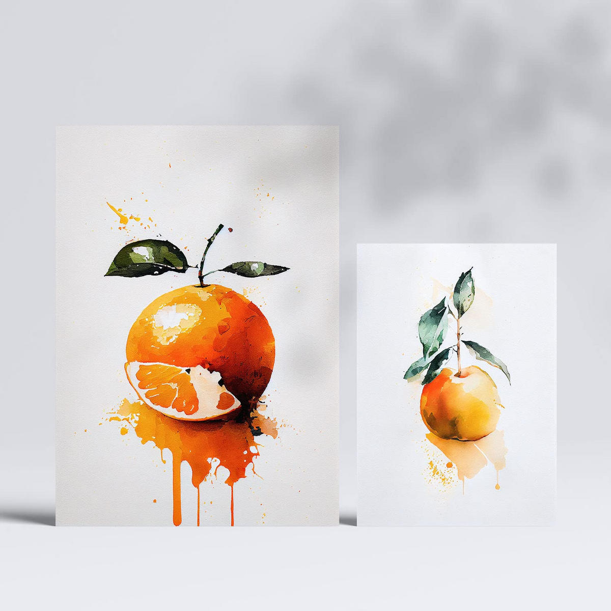 POSTER Set Mit 6 Zitrus Plakate Von Obst, Gemüse Im Aquarell Kunst Stil A3 & A4 Rahmenlos - Klar, Papier (29/3cm) - Nacnic