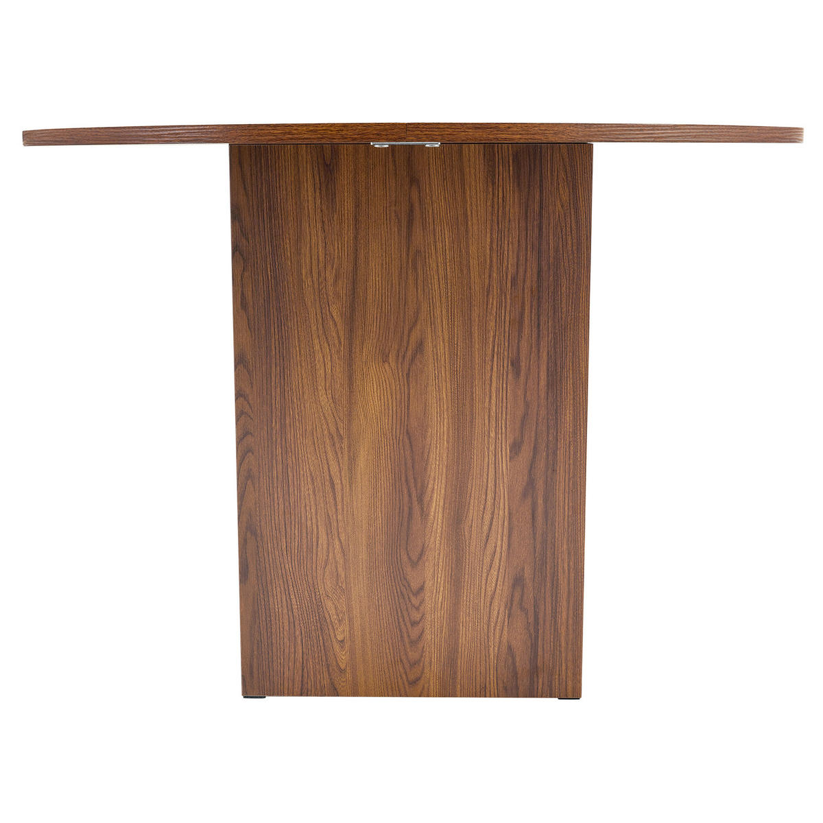 ESSTISCH Nussbaum mit Ablageboden und nussbaumfarbenem Metallgestell 100/100/76 cm - Walnussfarben, Holz (100/100/76cm) - Oxeza