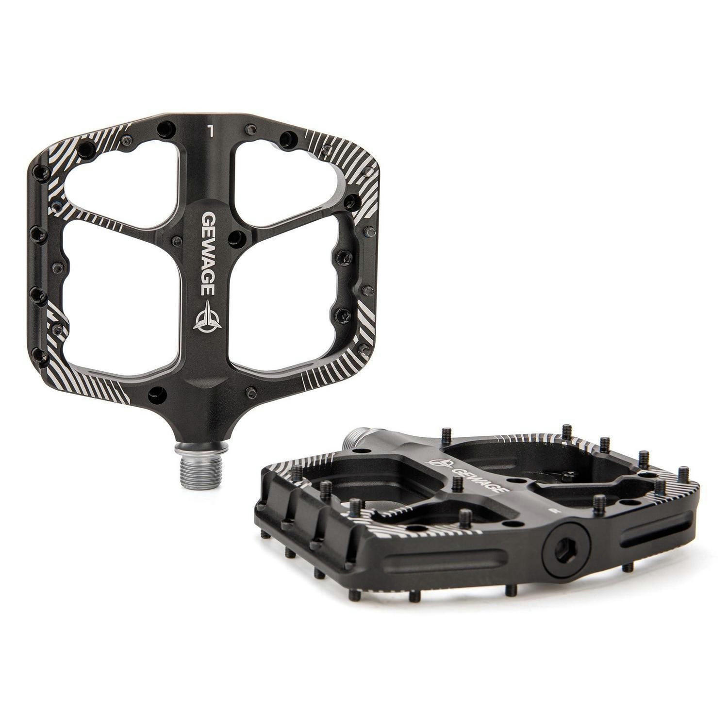 FAHRRADPEDALE Set Aluminium Schwarz - Schwarz, Metall (11/1.5/11.5cm)