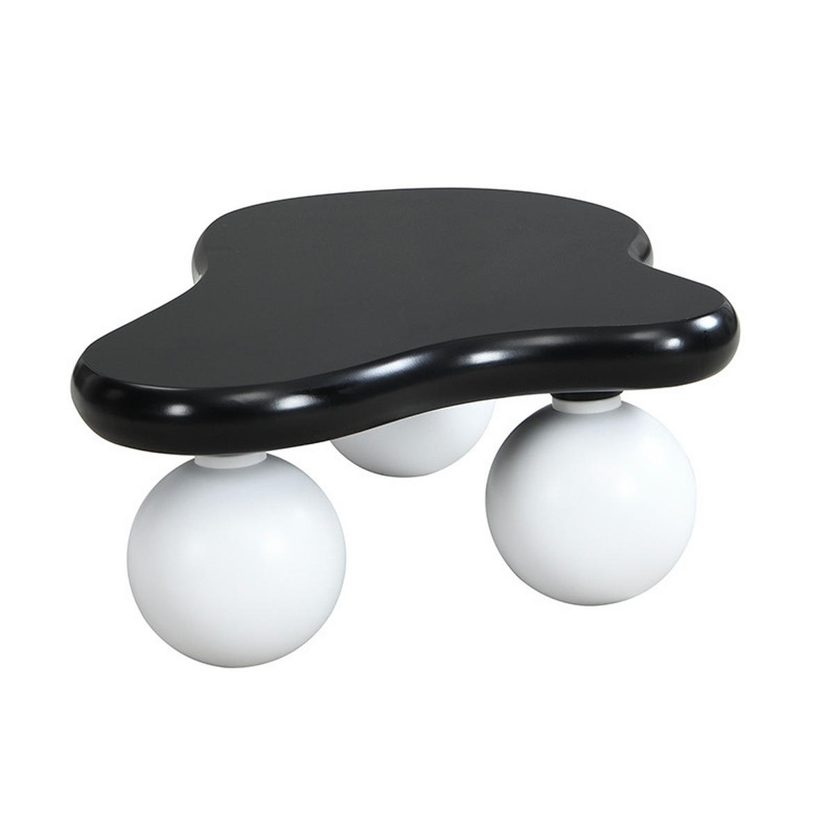 COUCHTISCH 95/62.5/32 cm schwarz/weiß aus MDF mit LED-Beleuchtung - Schwarz, Holzwerkstoff (95/62.5/32cm) - OKMYHOME