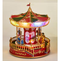 LED-KARUSSELL Weihnachten 23/28 cm - Multicolor, Kunststoff (23.2/28.3/23.2cm) - Home Styling Collection