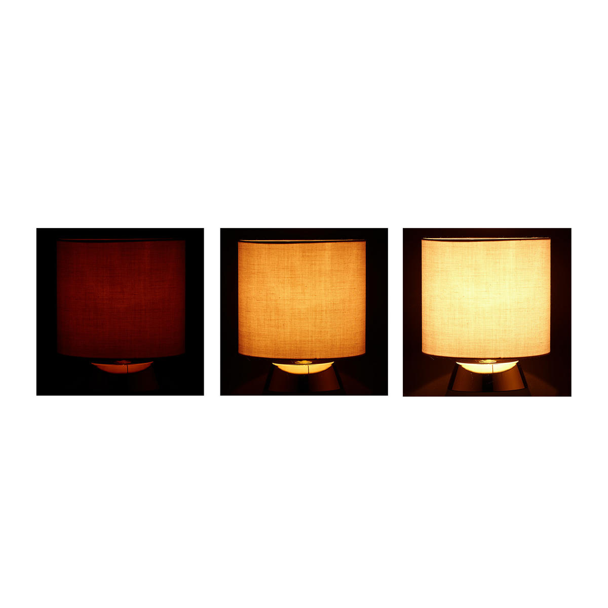NACHTTISCHLAMPE - Multicolor, Kunststoff/Textil (18/18/32.5cm) - Relaxdays