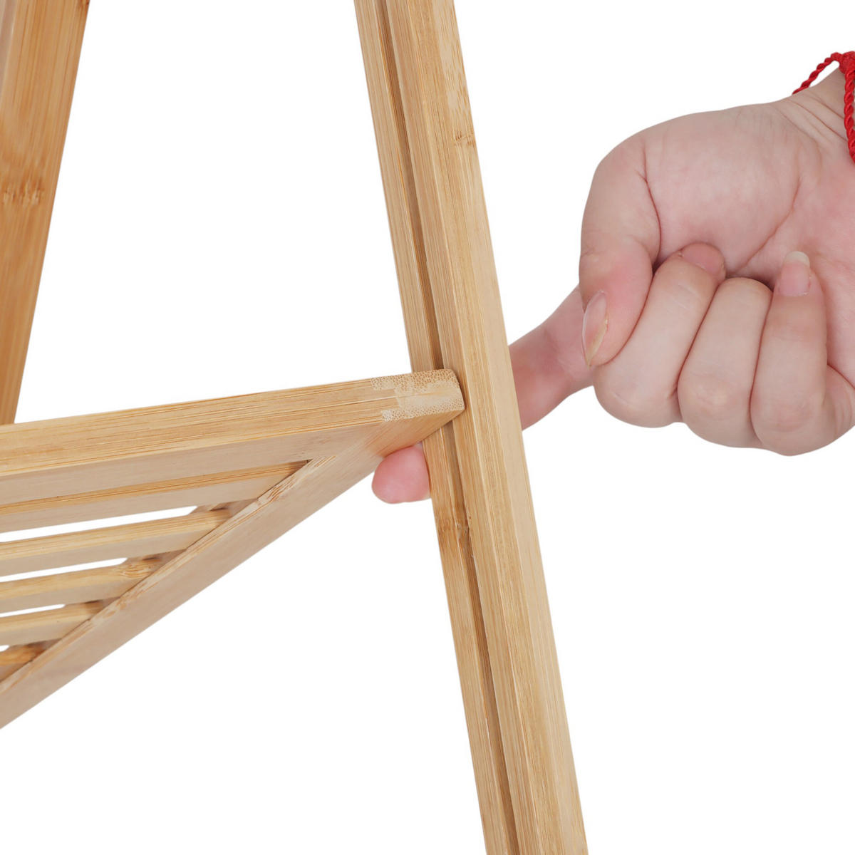 HANDTUCHSTÄNDER - Hellbraun, Holz (55/112/44.5cm) - Relaxdays