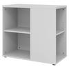 ANSTELLCONTAINER - mit 4 Regalfächern 80/40/72 cm in Grau - Grau, Holzwerkstoff (40/72/80cm) - bümö