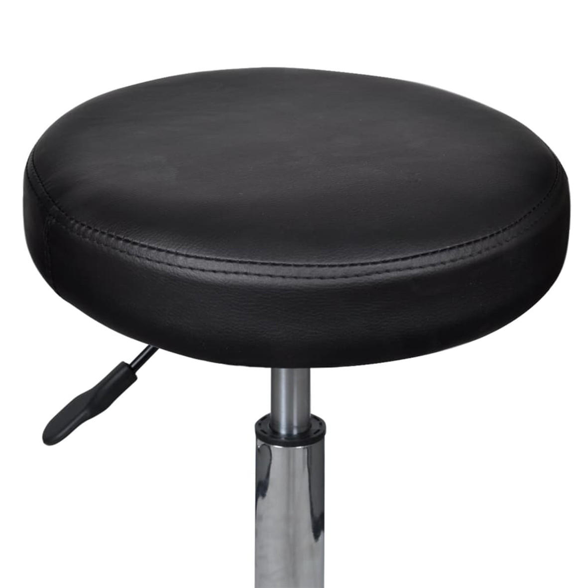 BÜROHOCKER Schwarz 52 cm - Schwarz, Textil (52/84/52cm) - vidaXL