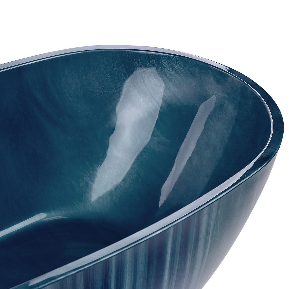 BADEWANNE FREISTEHEND 80x170x58 cm blau Rioja - Blau, Kunststoff (80/58/170cm) - Beliani