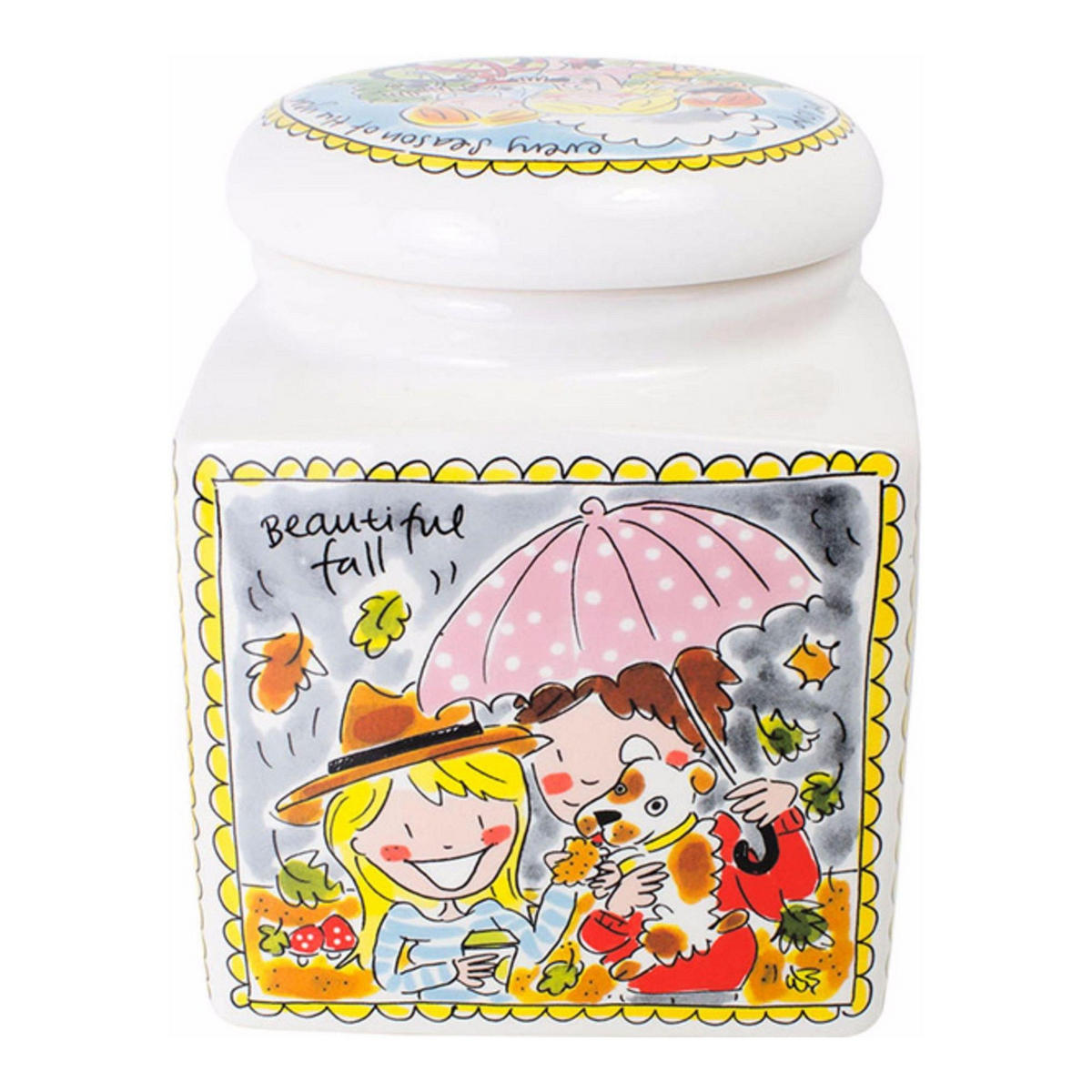 VORRATSDOSE Jahreszeiten in Bunt - 18cm - Multicolor, Keramik (16/20/16cm) - Blond Amsterdam