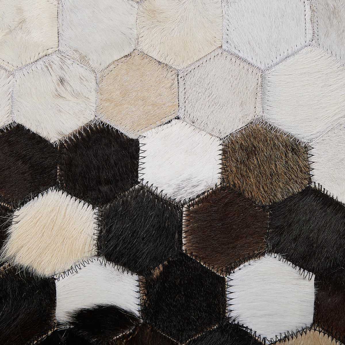KURZFLOR-TEPPICH Eyim 200/140 cm - Braun, Fell (140/200cm) - Beliani