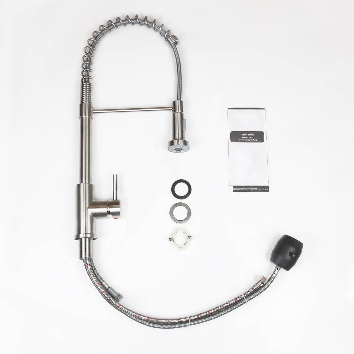 WASCHTISCHARMATUR Flurinj 5/55/25 cm - Silberfarben, Metall (5/55/25cm) - ZMH