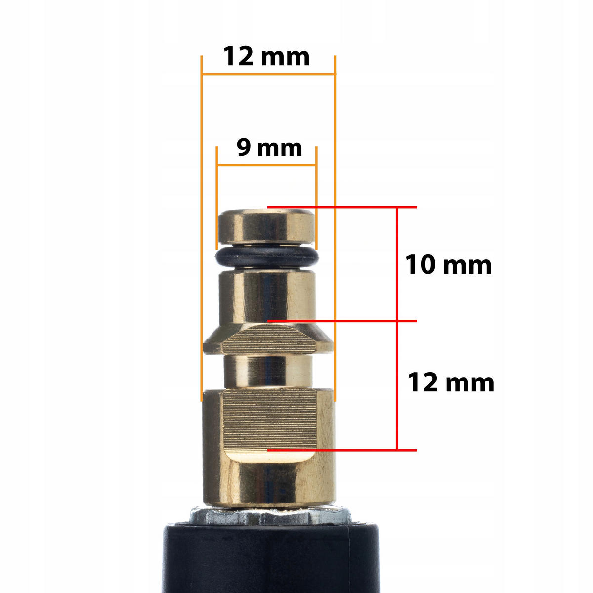 SCHLAUCH K2-K7 Set Hochdruck, 10 m, Click-Click und Quick Connect, max. 180 bar, 60 °C, Nylonummantelung - Multicolor, Kunststoff/Metall (10/10/10cm)