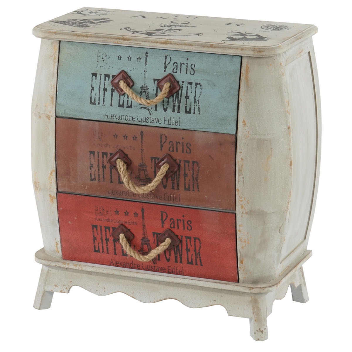 KOMMODE Mehrfarbig - Multicolor, Holz (70/74/36cm) - MCW