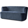 2-SITZER SOFA Nori dunkelblau velour - Schwarz/Dunkelblau, Kunststoff/Textil (150/68/72cm) - Beautysofa