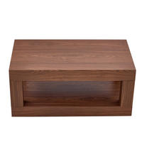COUCHTISCH 93/53/46 cm mit 2 Ebenen, offenem Ablagefach und bodenschonenden Filzgleitern, Walnussfarben - Walnussfarben, Holzwerkstoff (93/53/46cm) - Redom