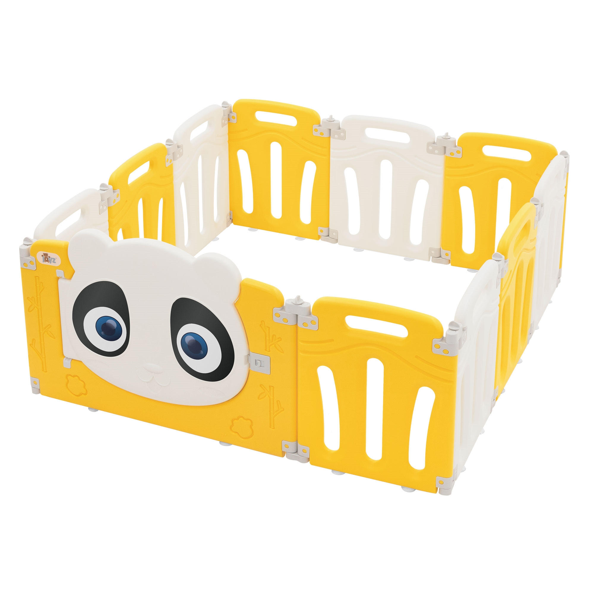 LAUFGITTER Baby faltbar 120 x 120 cm - Gelb, Kunststoff (120/53/120cm) - Joyz