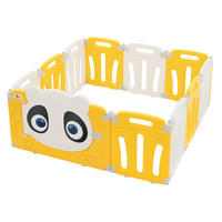 LAUFGITTER Baby faltbar 120 x 120 cm - Gelb, Kunststoff (120/53/120cm) - Joyz