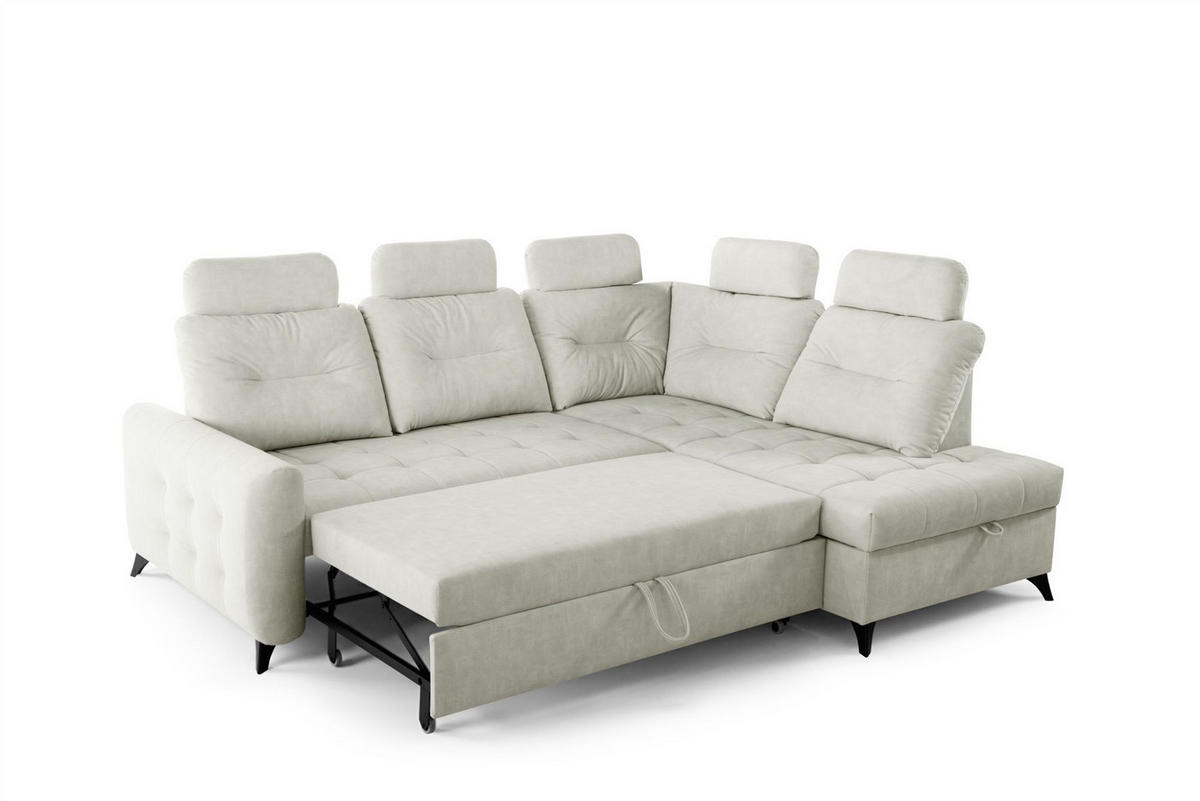 ECKSOFA Wendie - Beige, Holzwerkstoff/Textil (250/200cm) - Fun Möbel
