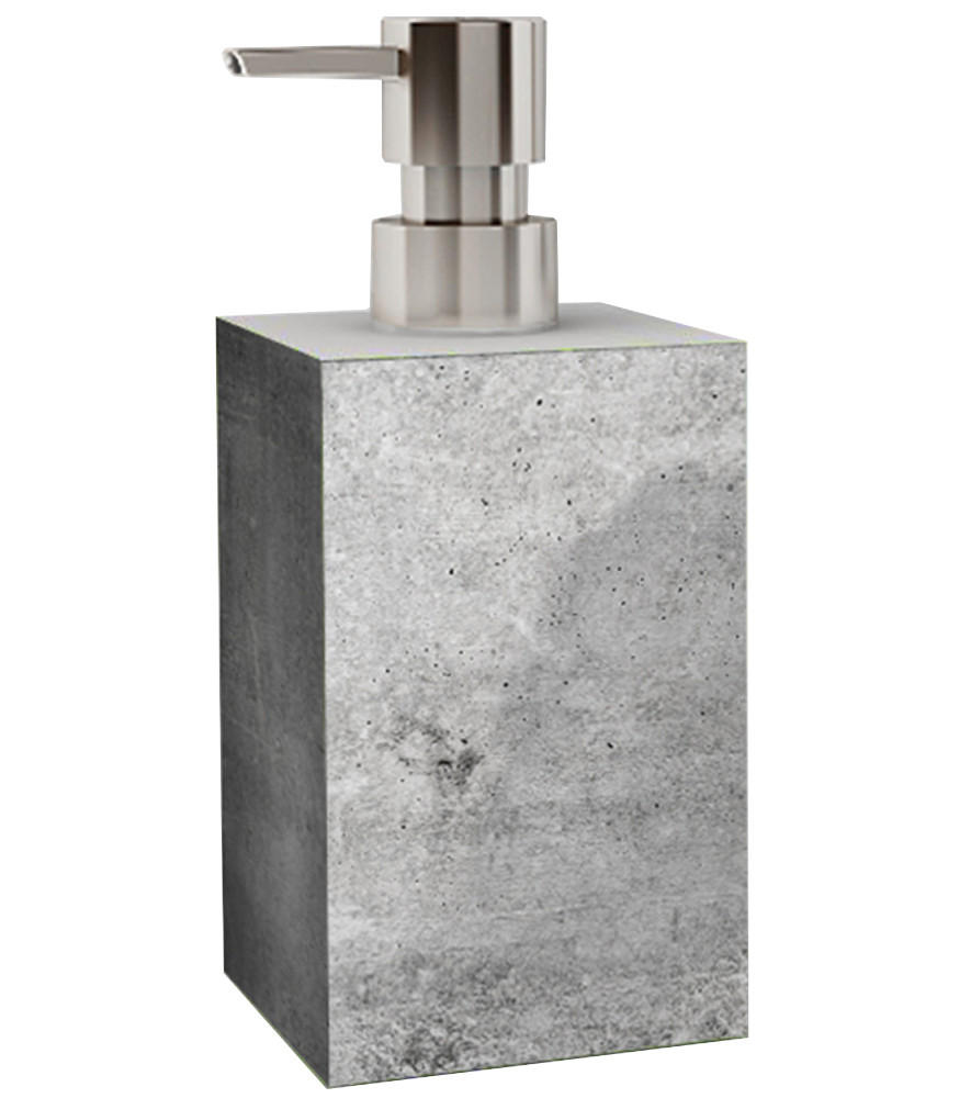 SEIFENSPENDER Beton - Grau, Kunststoff (7/15/7cm) - Sanilo
