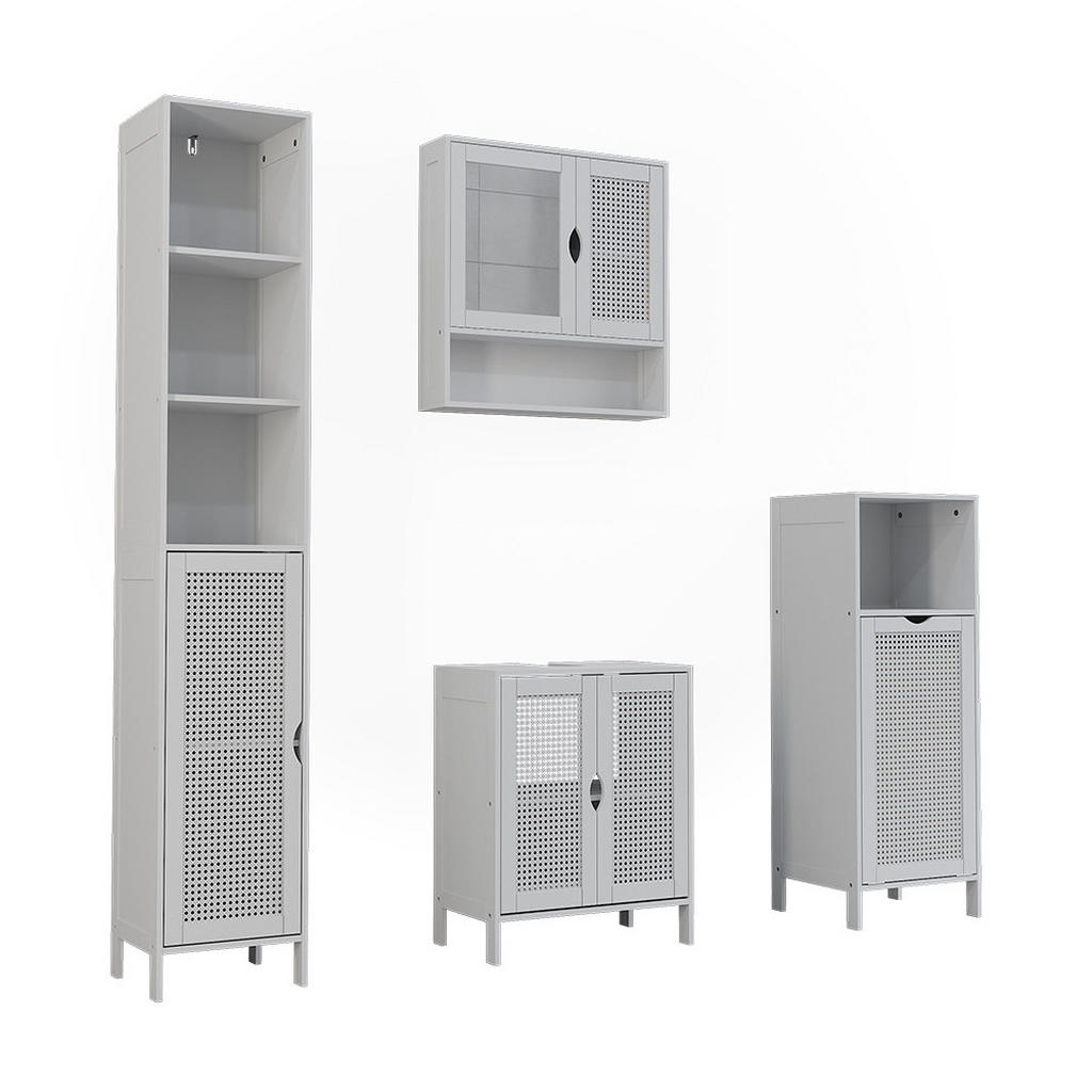 SET MOBILIER BAIE Liora, Alb, 4 piese