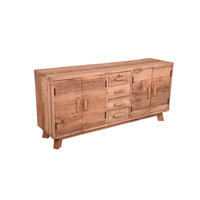 KOMMODE Knut Teak Natur 71x40x150cm - Hellbraun, Holz (40/71/150cm) - DELUKE