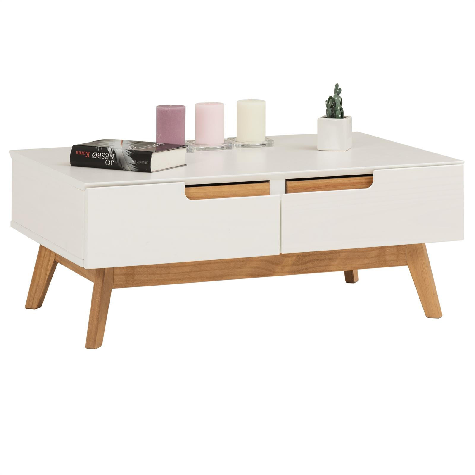 COUCHTISCH TIBOR - Weiß, Holz (60/90/36cm) - IDIMEX