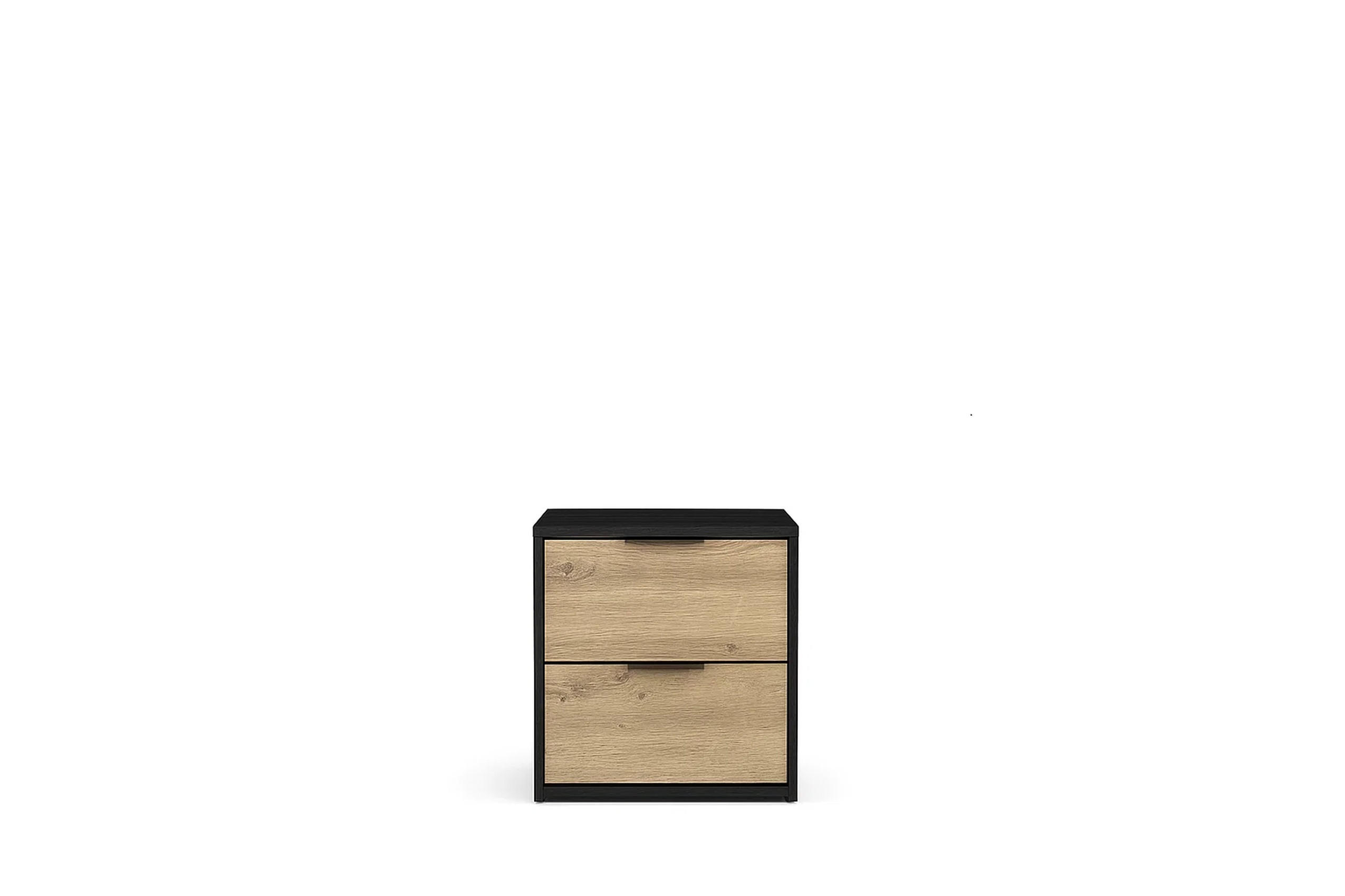 NACHTTISCHE Graphit Schwarz, Eiche Artisan 44/46/35 - Eiche Artisan, Holzwerkstoff (44/46/35cm) - RAUMHIRSCH FURNITURE