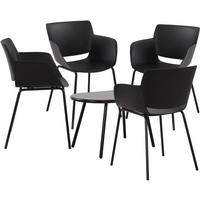 GARTENSITZGRUPPE Kunststoff schwarz - Schwarz, Kunststoff - CLP