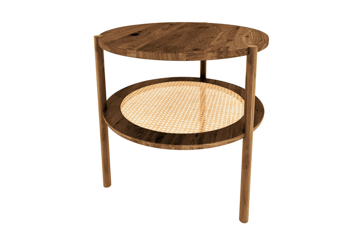 KAFFEETISCH NIEDRIG INA Wildeiche - Alteiche, Holz (70/70/50cm) - byoak