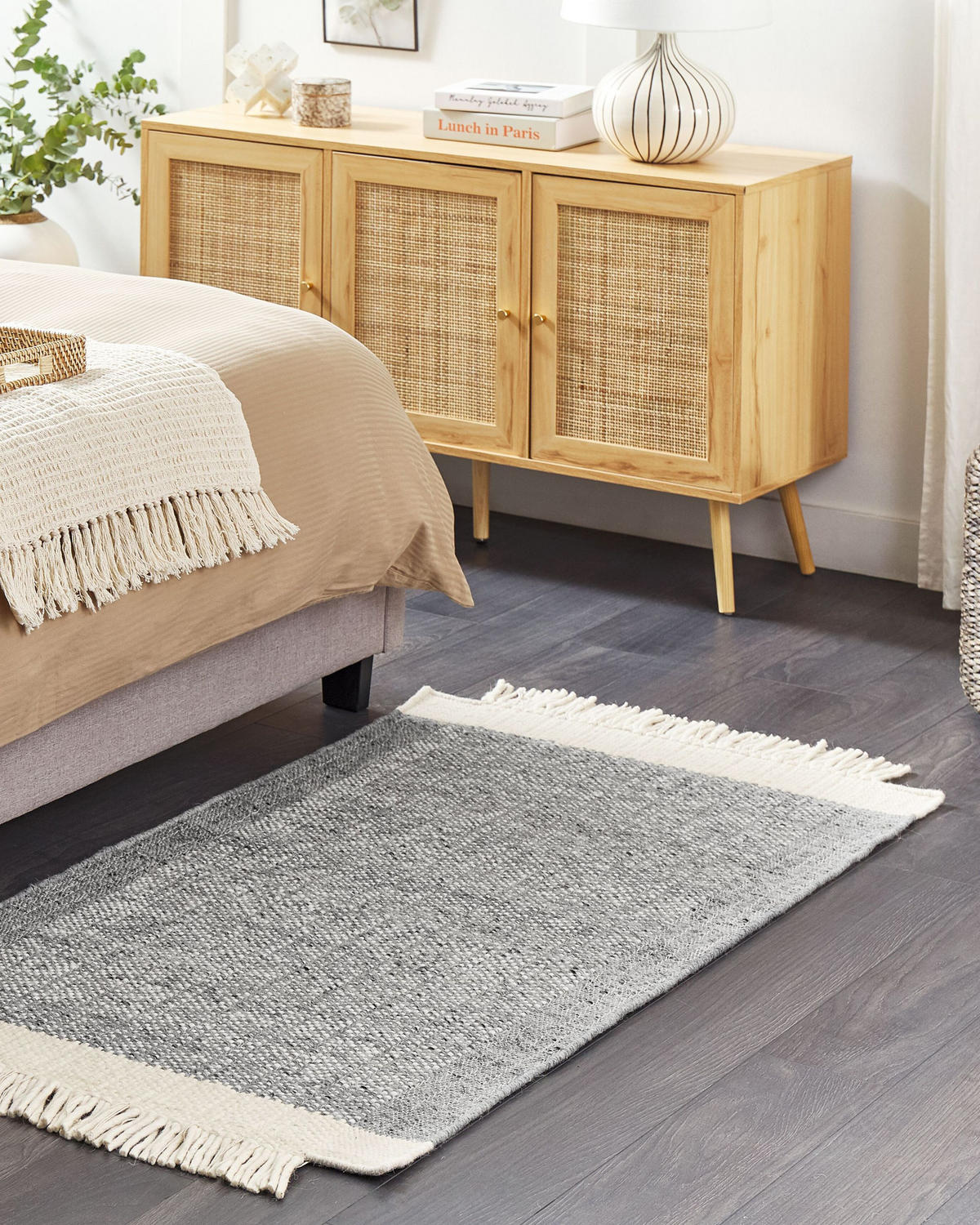 KURZFLOR-TEPPICH Tatlisu 150/80 cm - Grau, Textil (80/150cm) - Beliani