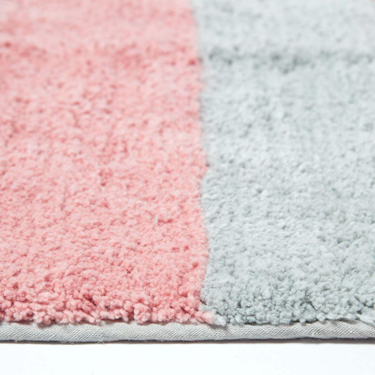 BADEMATTE 50/80 cm gestreift, Baumwolle - Pink, Textil (50/80cm) - Homescapes