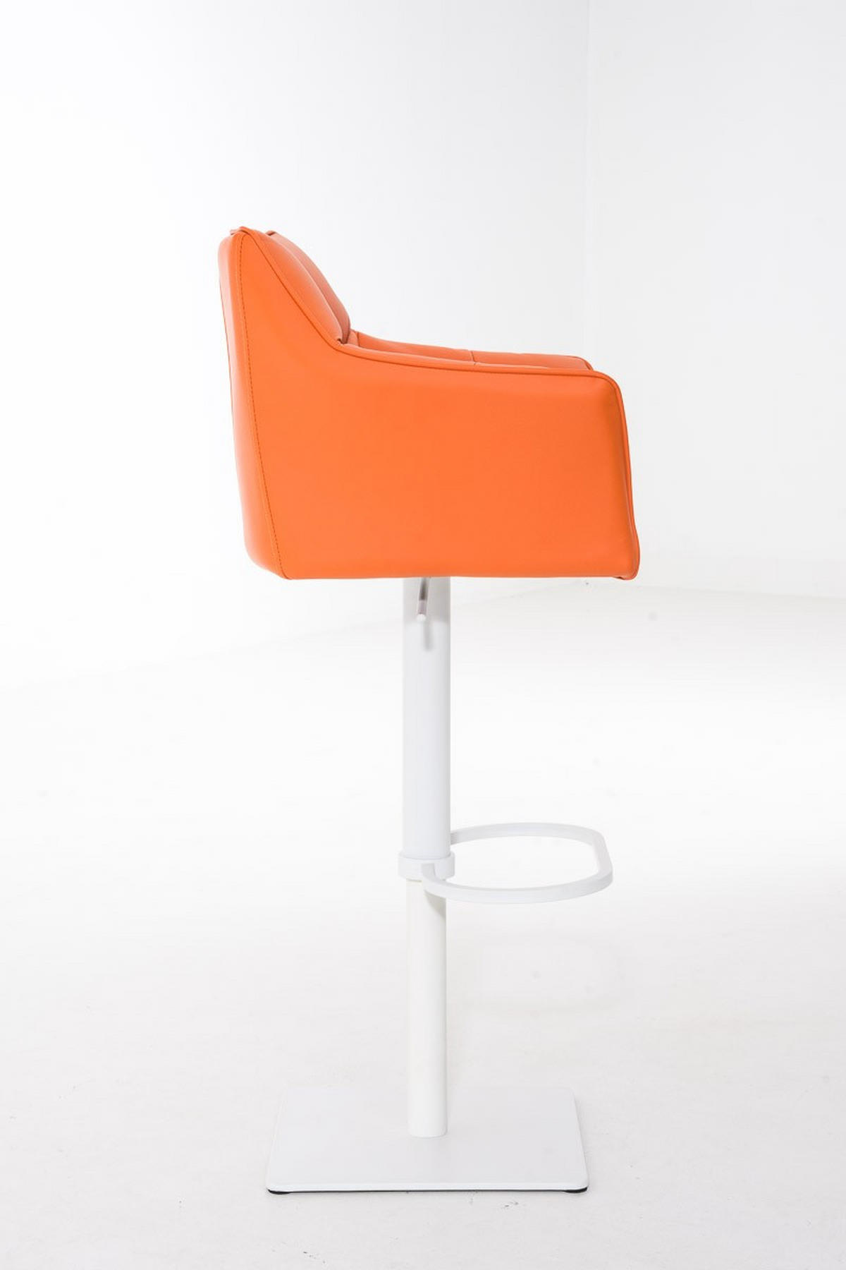 BARHOCKER Damaso 88x64x45 cm orange - Orange, Leder (64/88/45cm) - furnicato
