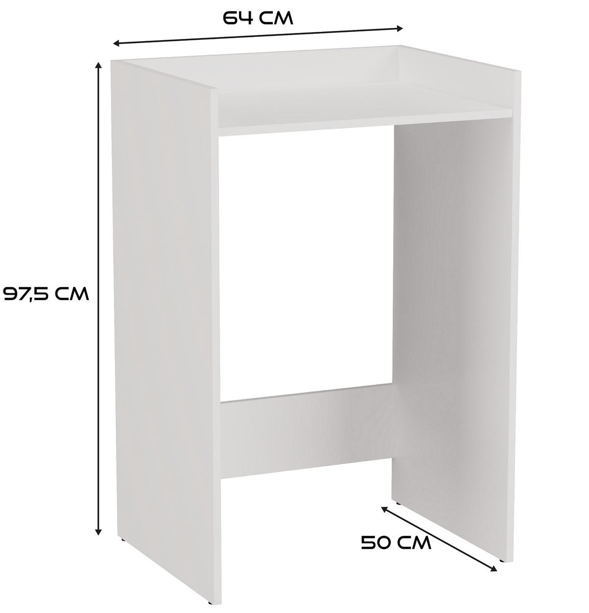 BADEZIMMERSCHRANK POLA NP für Waschmaschine - Weiß, Holzwerkstoff (64/97.5/50cm) - CDF