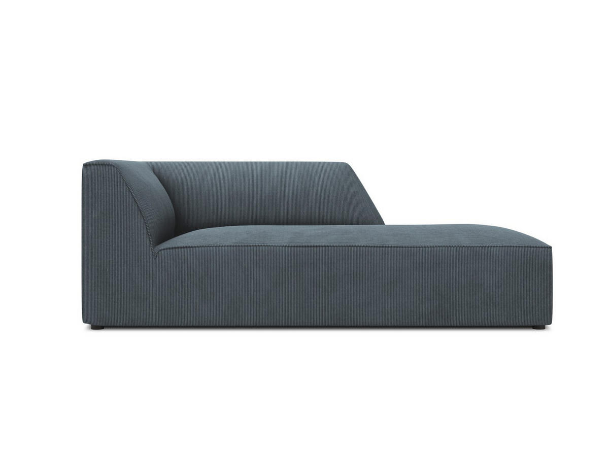 CHAISELONGUE rechts Ruby aus Cord blau - Blau, Textil (93/69/180cm) - Micadoni