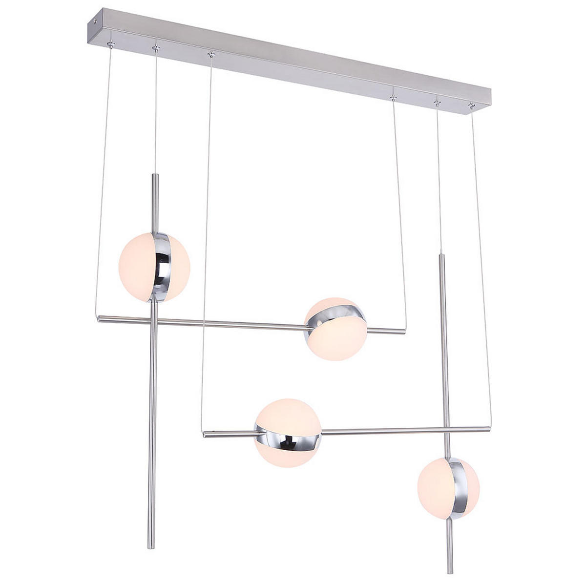 LED HÄNGELEUCHTE Chrom Silber - Silberfarben, Metall (83/16/120cm) - Globo Lighting