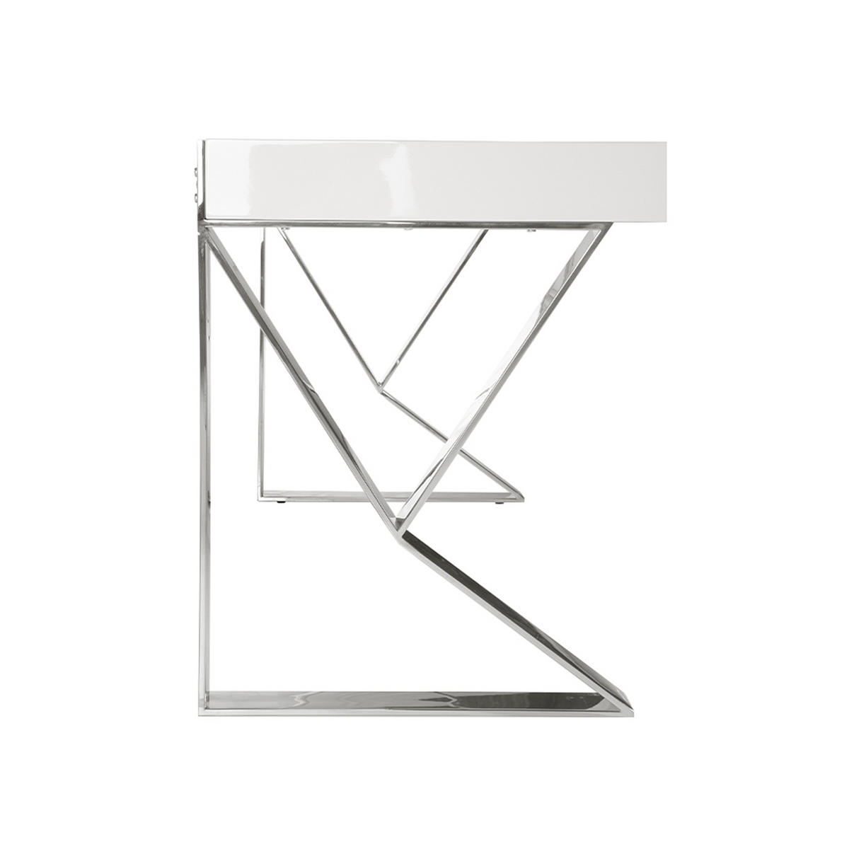 SCHREIBTISCH Rechteckig Weiß Stahl 120/61/76 cm - Edelstahlfarben/Weiß, Holz/Metall (61/120/76cm) - ANGEL CERDA