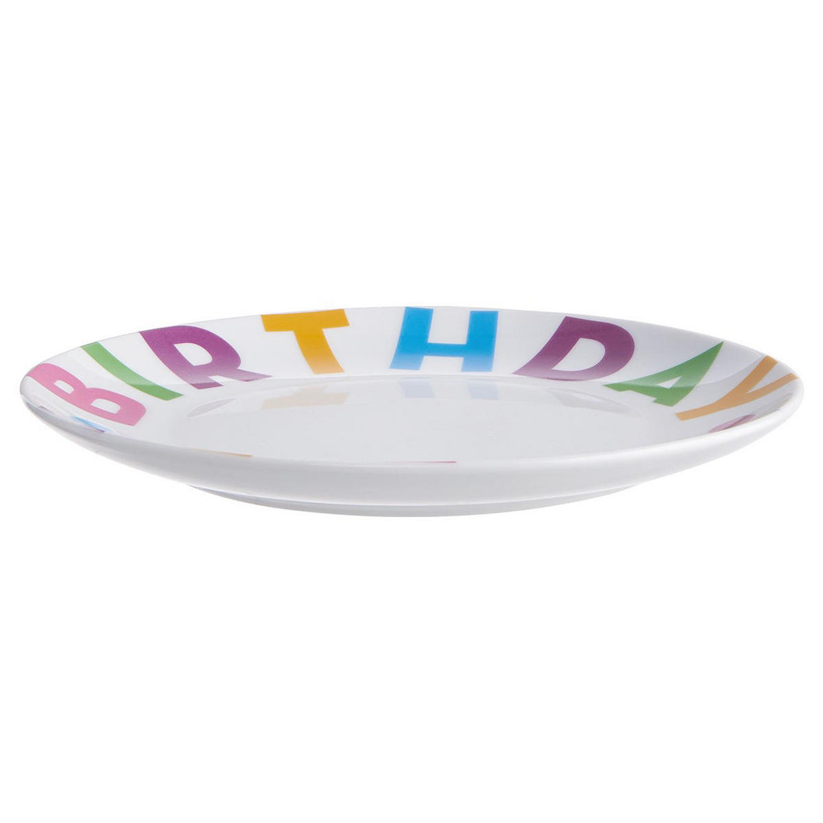 TELLER Happy Birthday - Blau/Gelb, Keramik (20/20/2cm) - Butlers